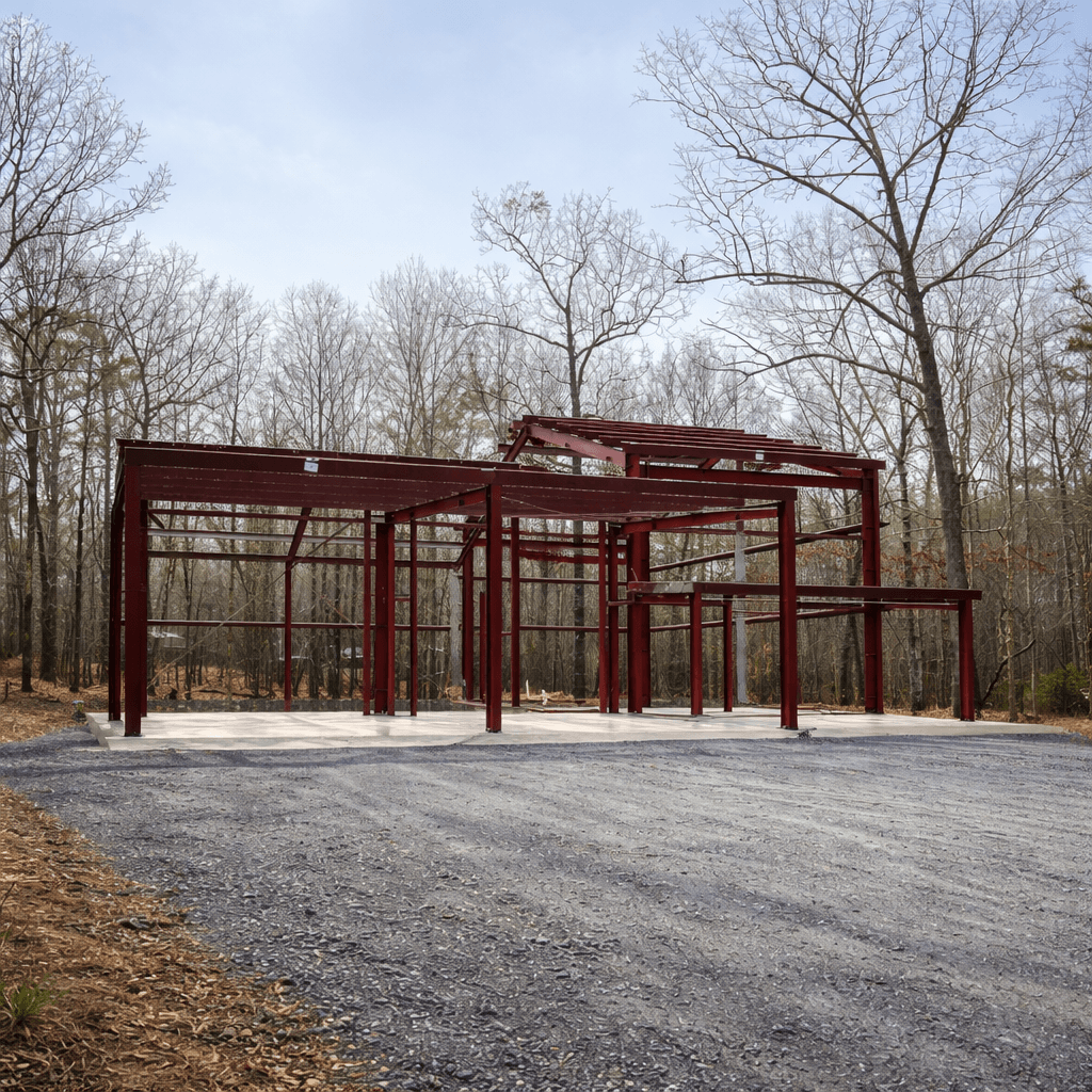 steel building design in North Georgia project North Georgia